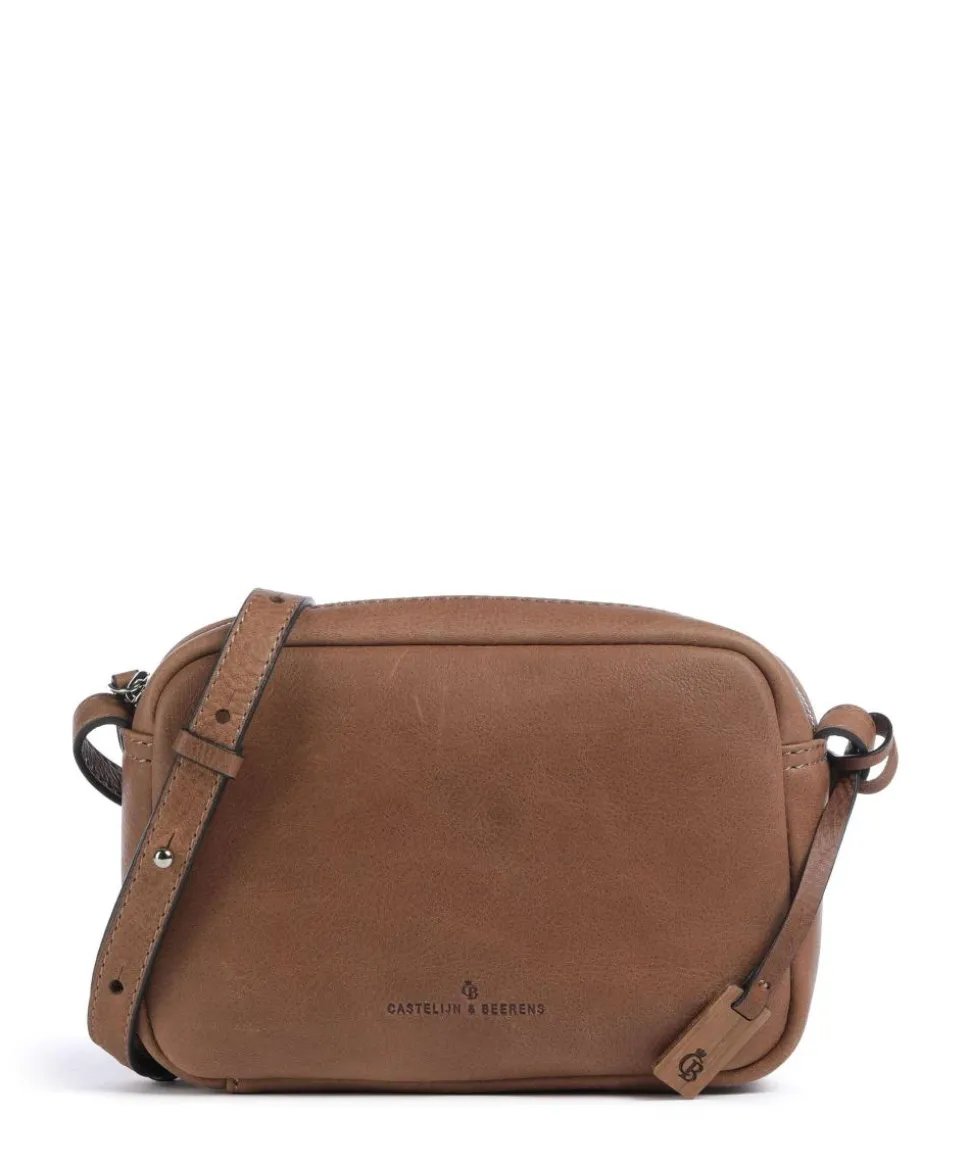 Carisma Umhängetasche genarbtes Rindsleder braun