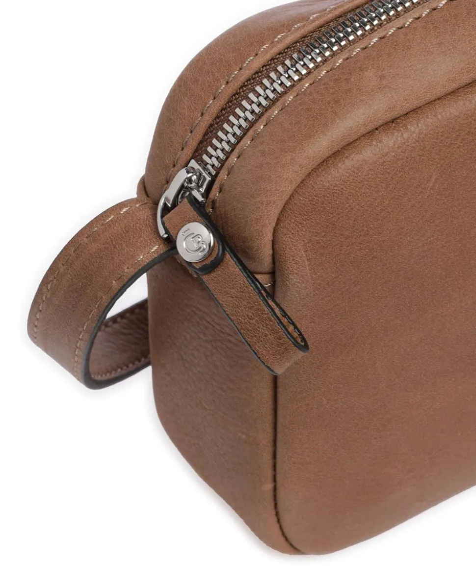 Carisma Umhängetasche genarbtes Rindsleder braun