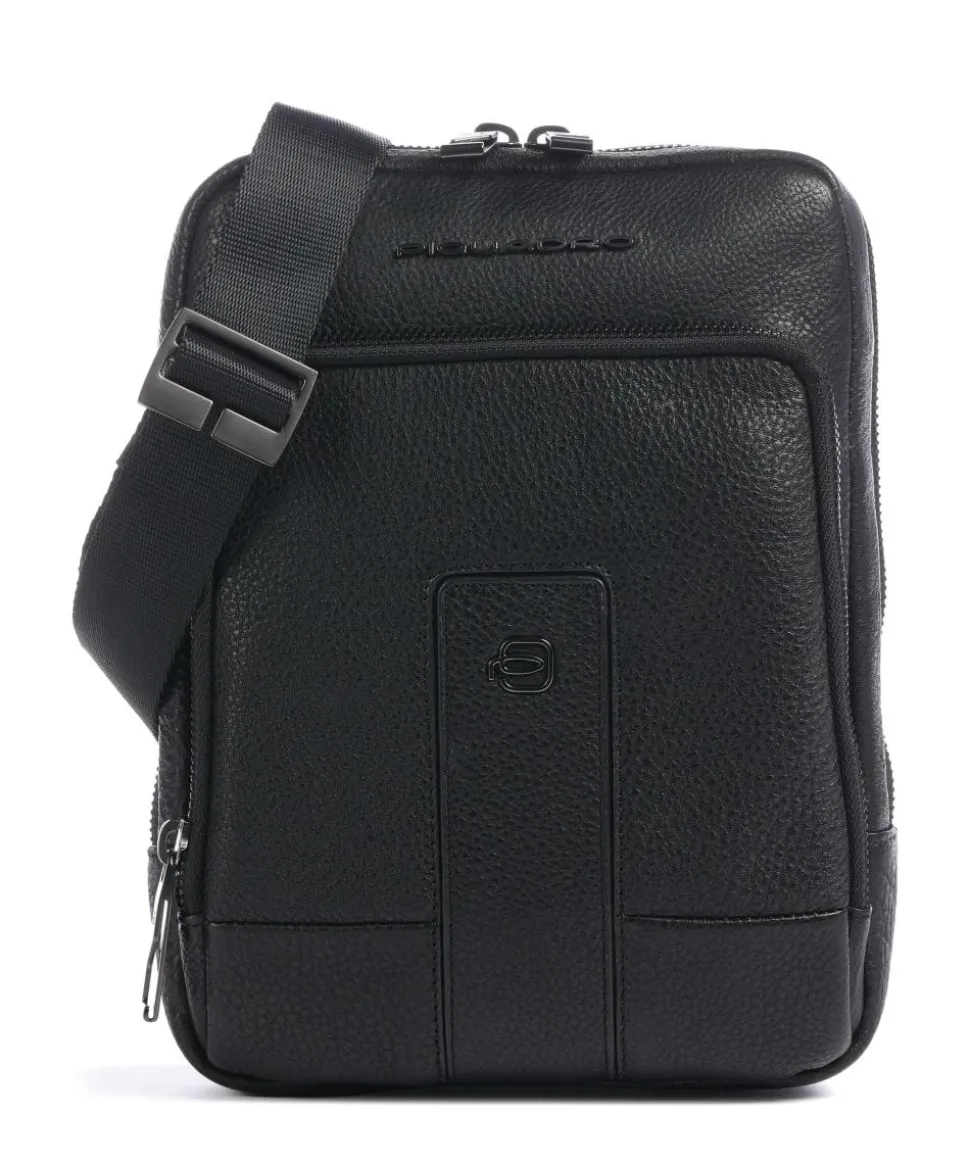 Carl Umhängetasche 10″ genarbtes Rindsleder schwarz