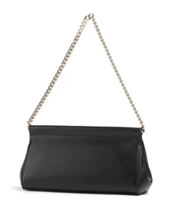 Carmine Medium Schultertasche genarbtes Leder schwarz