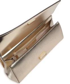 Carmine Schultertasche genarbtes Leder gold