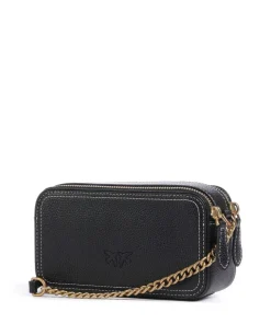 Carrie Umhängetasche genarbtes Rindsleder schwarz