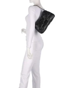 Cassandra Schultertasche Lederimitat schwarz