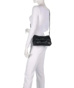 Cassandra Schultertasche Lederimitat schwarz