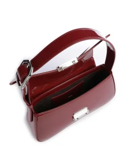 Cassandra Schultertasche Lederimitat dunkelrot