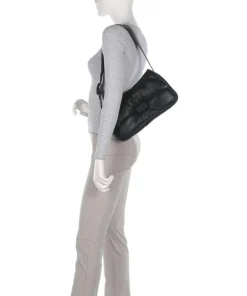 Cassandra Schultertasche Lammleder schwarz