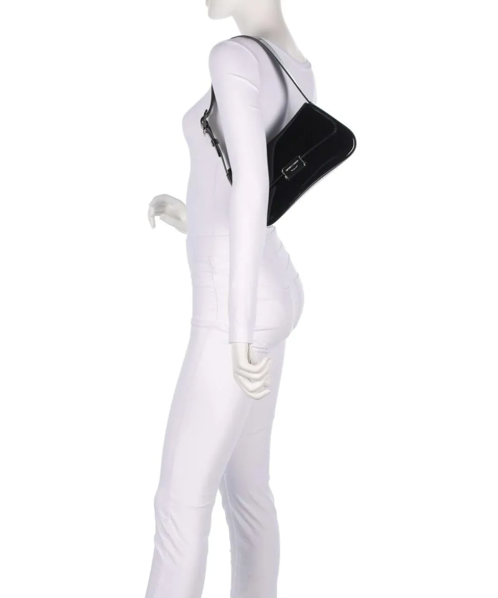 Cassandra Schultertasche Lederimitat schwarz