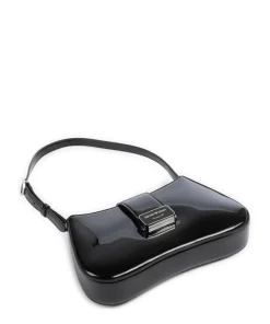 Cassandra Schultertasche Lederimitat schwarz