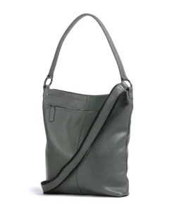 Caugio Beuteltasche fein genarbtes Rindsleder grün