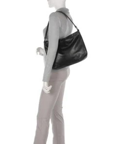 Caugio Beuteltasche fein genarbtes Rindsleder schwarz