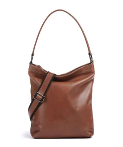 Caugio Beuteltasche fein genarbtes Rindsleder cognac
