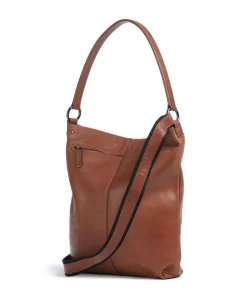 Caugio Beuteltasche fein genarbtes Rindsleder cognac