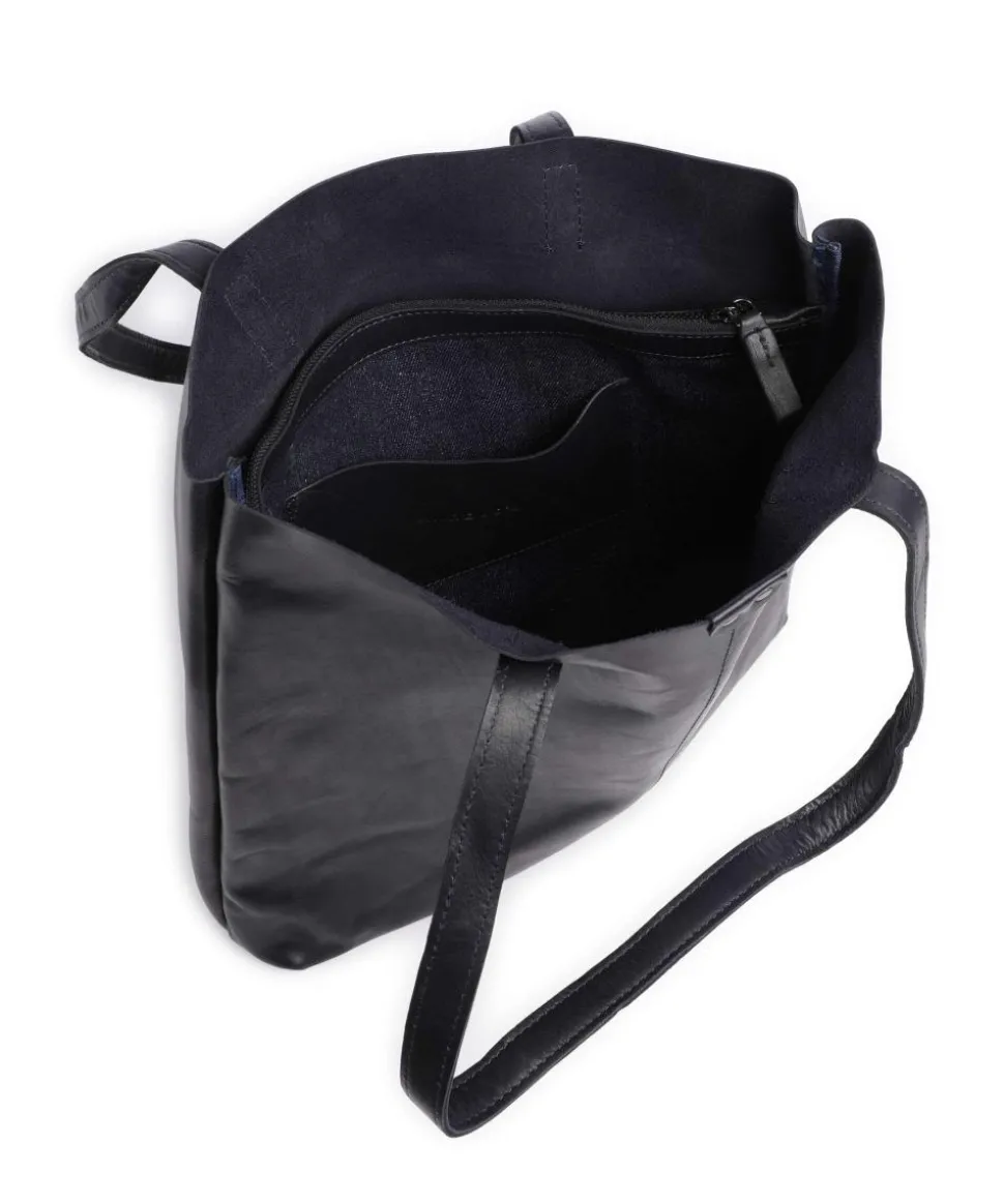 Caugio Shopper fein genarbtes Rindsleder dunkelblau