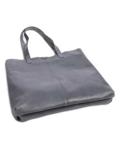 Caugio Shopper fein genarbtes Rindsleder blaugrau