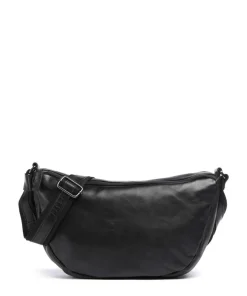 Caugio Umhängetasche fein genarbtes Rindsleder schwarz