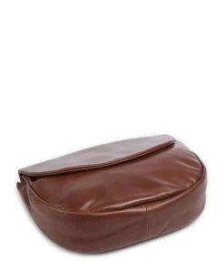 Caugio Umhängetasche fein genarbtes Rindsleder cognac