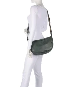 Caugio Umhängetasche fein genarbtes Rindsleder dunkelgrün