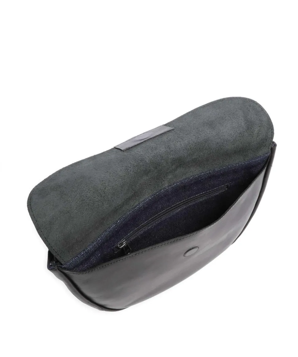 Caugio Umhängetasche fein genarbtes Rindsleder schwarz