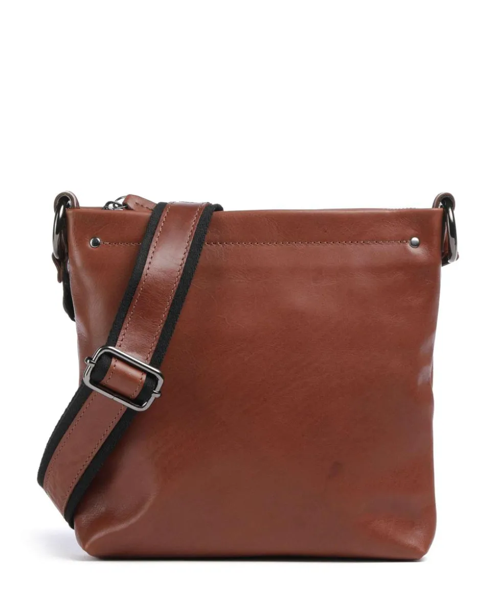 Caugio Umhängetasche fein genarbtes Rindsleder cognac