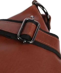 Caugio Umhängetasche fein genarbtes Rindsleder cognac