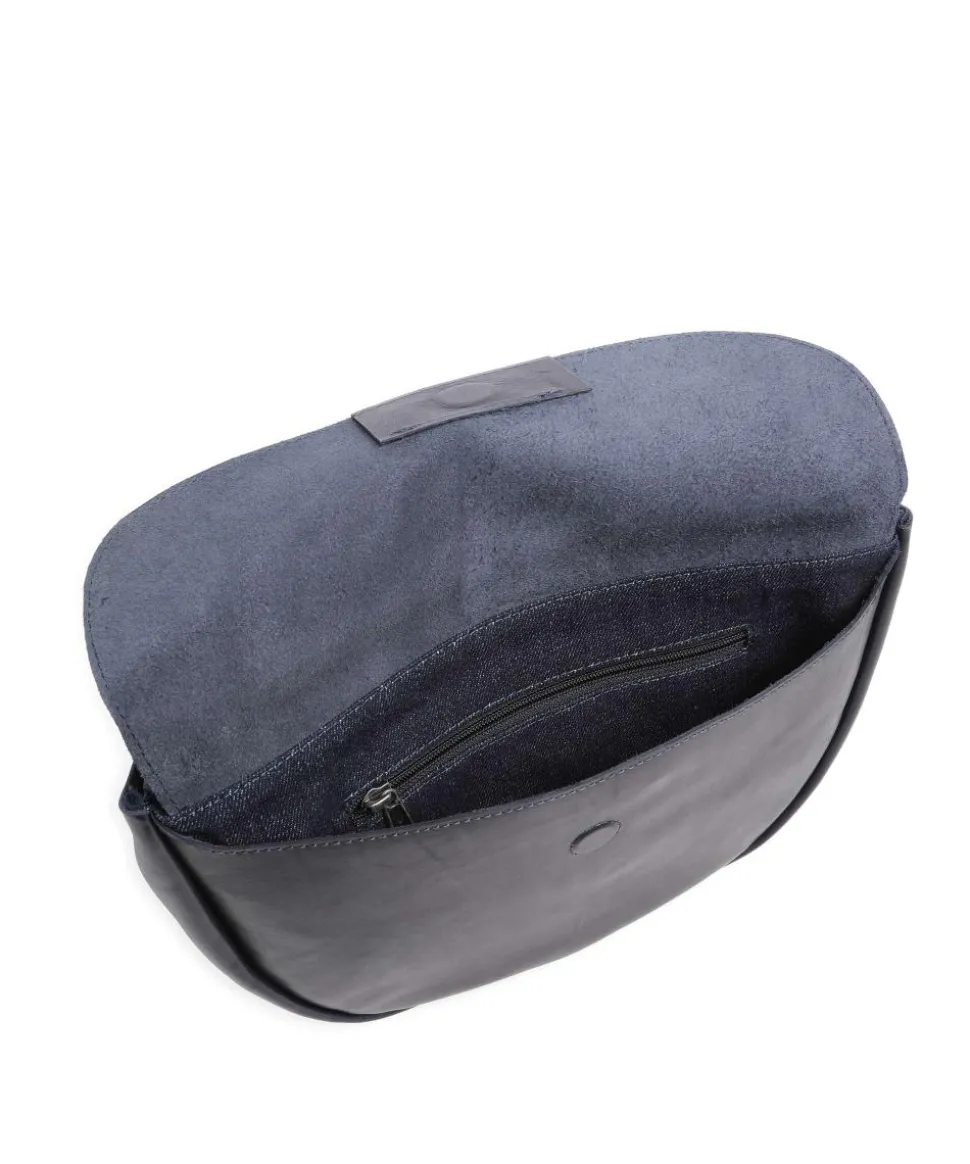 Caugio Umhängetasche fein genarbtes Rindsleder dunkelblau