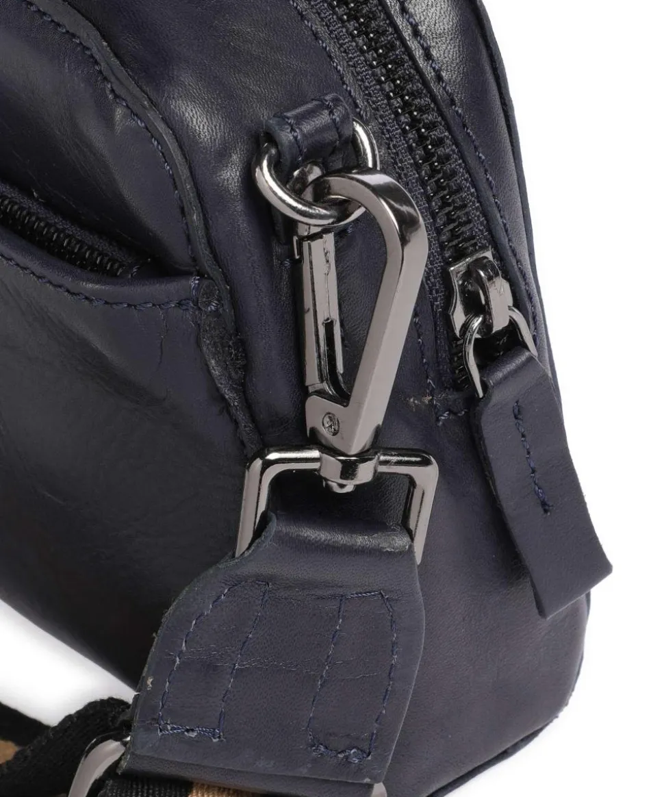 Caugio Umhängetasche weiches Rindsleder dunkelblau