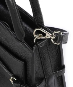 Cavallo M Handtasche genarbtes Rindsleder schwarz