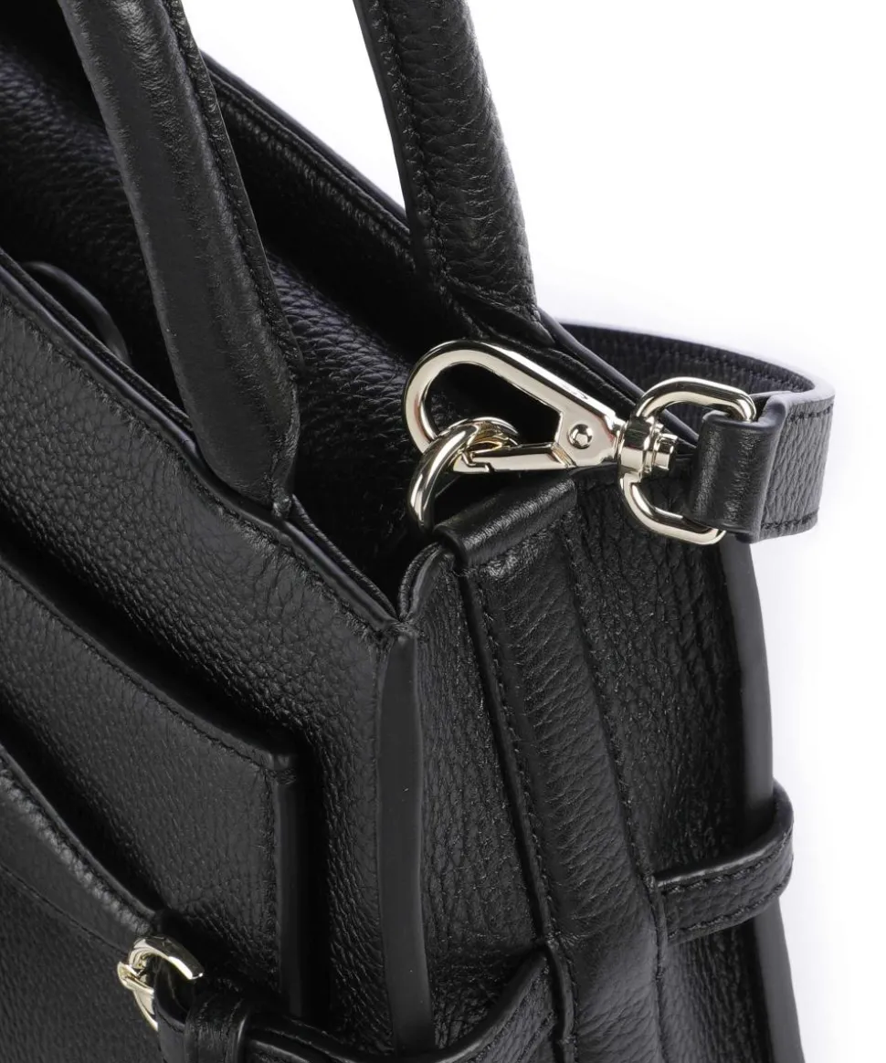 Cavallo M Handtasche genarbtes Rindsleder schwarz