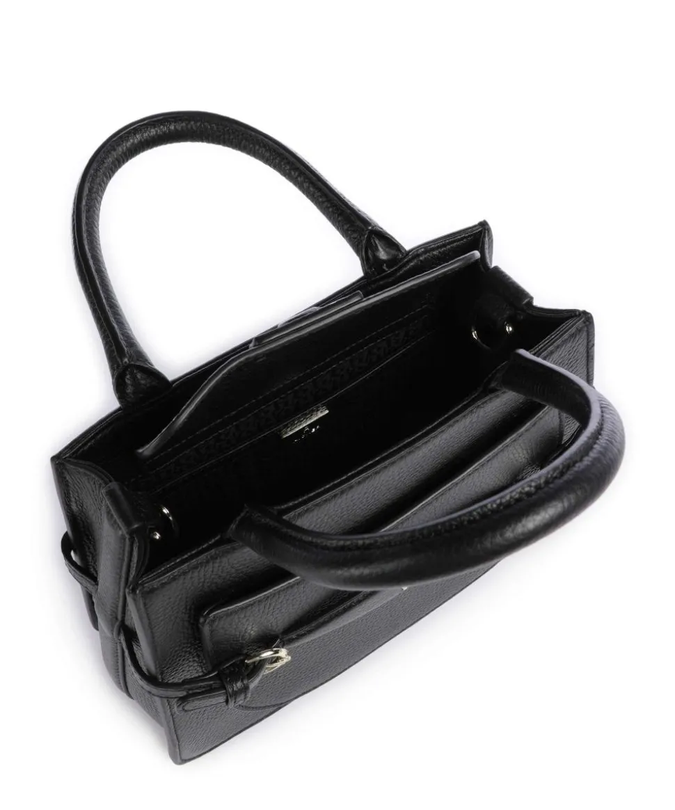 Cavallo M Handtasche genarbtes Rindsleder schwarz