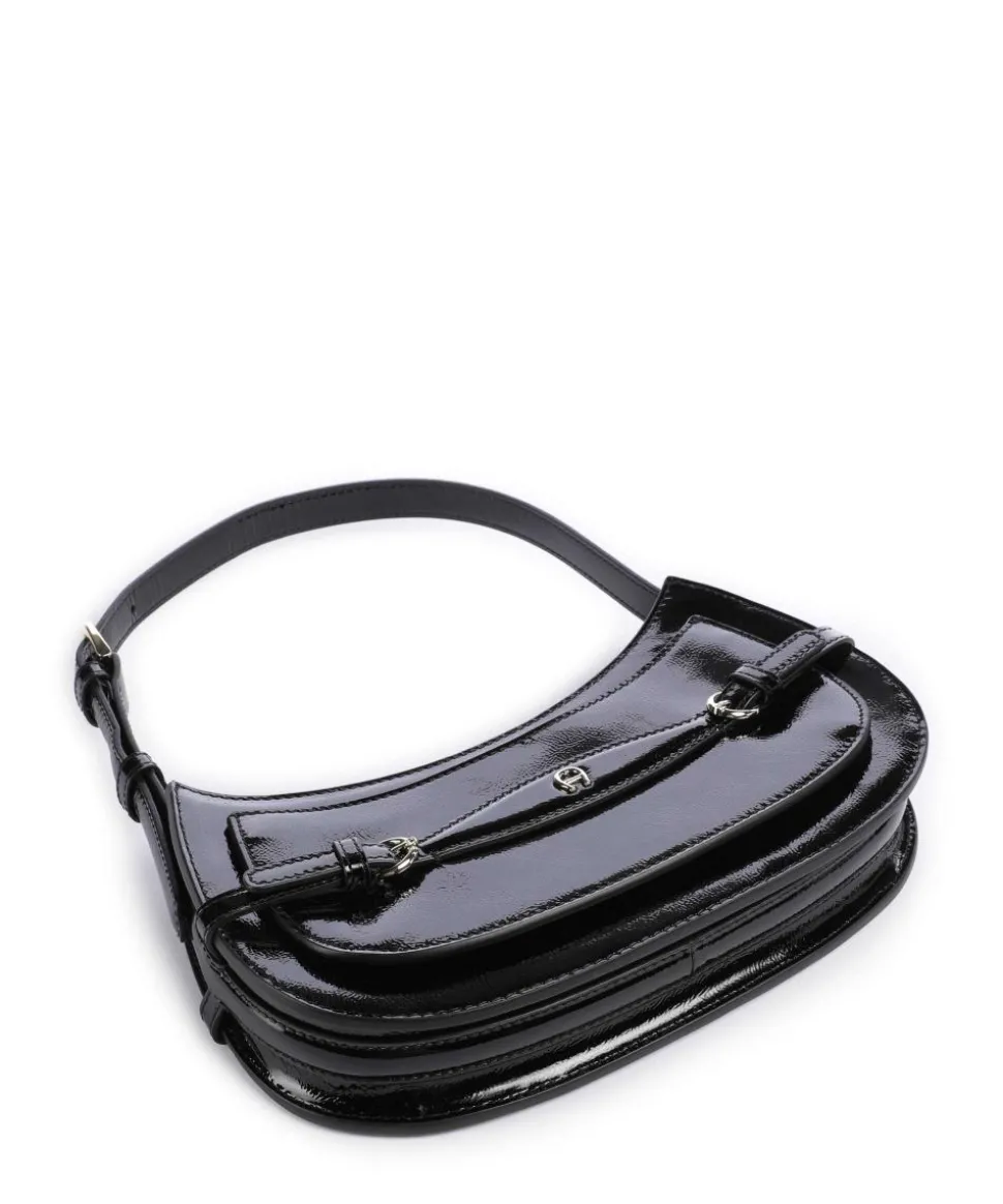 Cavallo XS Schultertasche Lackleder schwarz