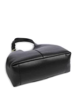 C-Easy Beuteltasche genarbtes Leder schwarz