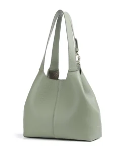 C-Easy Beuteltasche genarbtes Rindsleder graugrün