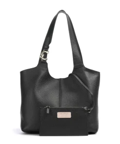 C-Easy Beuteltasche genarbtes Rindsleder schwarz