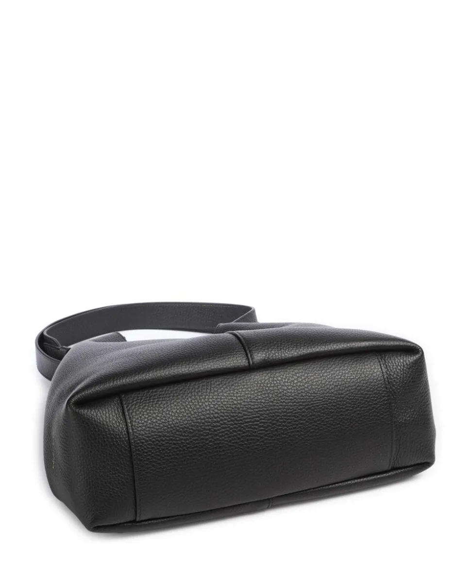 C-Easy Beuteltasche genarbtes Rindsleder schwarz