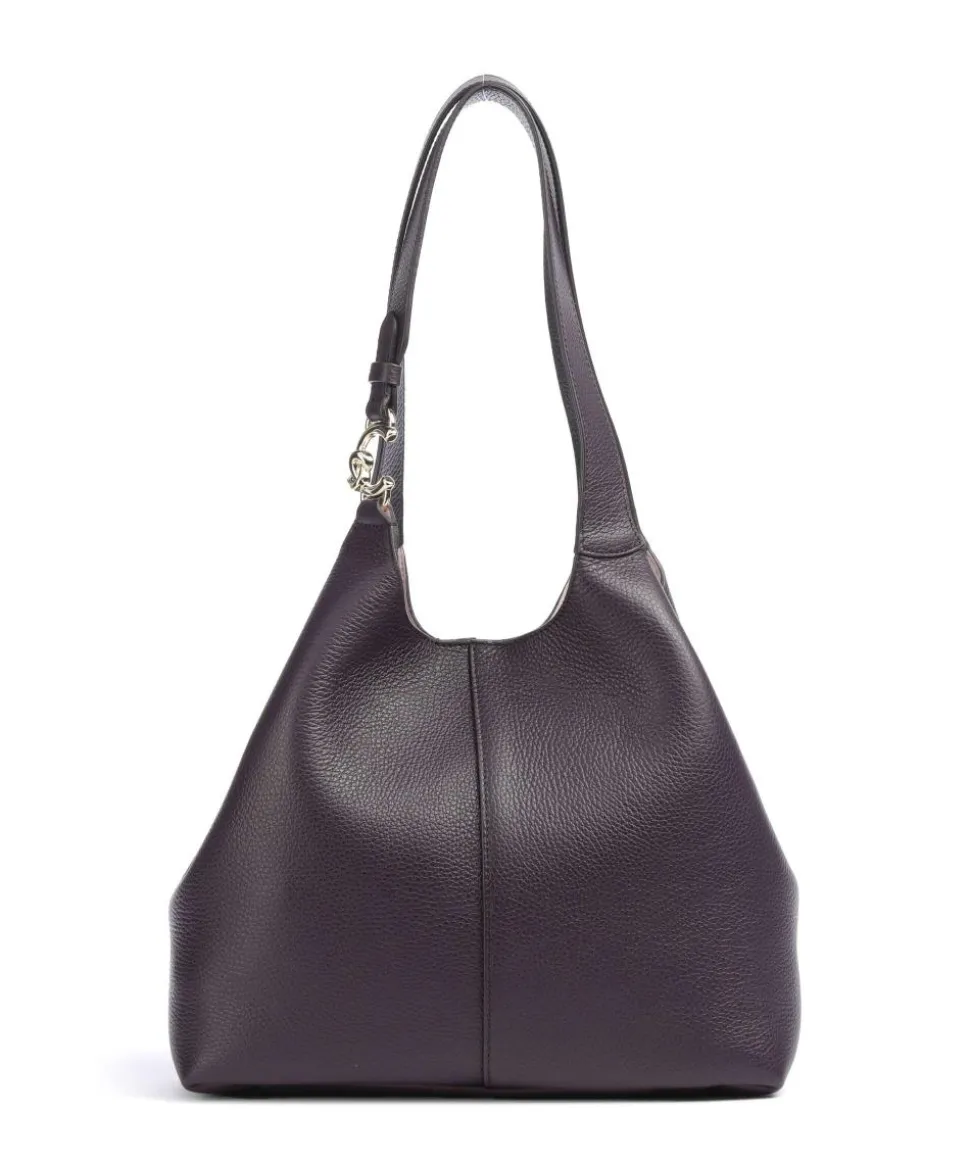 C-Easy Beuteltasche genarbtes Rindsleder pflaume