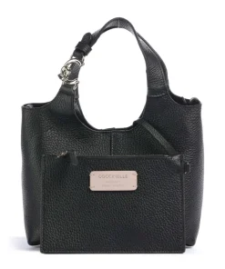 C-Easy Handtasche genarbtes Leder schwarz