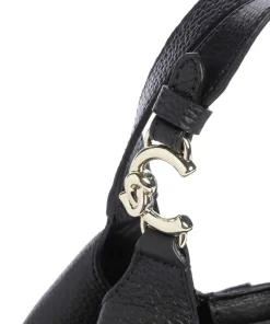 C-Easy Handtasche genarbtes Leder schwarz