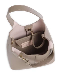 C-Easy Handtasche genarbtes Leder taupe