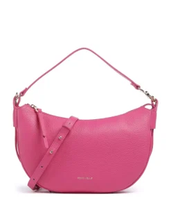 C-Easy Schultertasche genarbtes Leder fuchsia