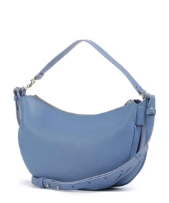 C-Easy Schultertasche genarbtes Leder blau