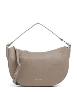C-Easy Schultertasche genarbtes Leder taupe