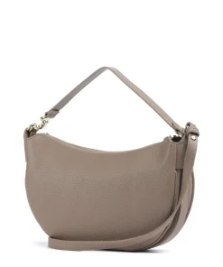 C-Easy Schultertasche genarbtes Leder taupe