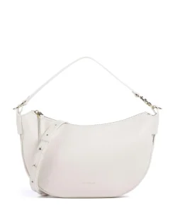 C-Easy Schultertasche genarbtes Leder weiß