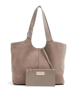 C-Easy Suede Beuteltasche aufgerautes Rindsleder taupe