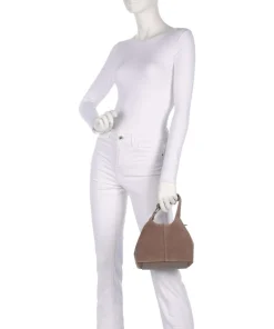 C-Easy Suede Handtasche aufgerautes Rindsleder taupe