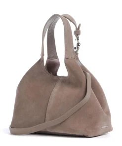 C-Easy Suede Handtasche aufgerautes Rindsleder taupe