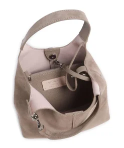 C-Easy Suede Handtasche aufgerautes Rindsleder taupe