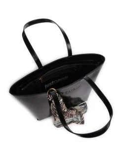 Chain Foulard Shopper Lederimitat schwarz