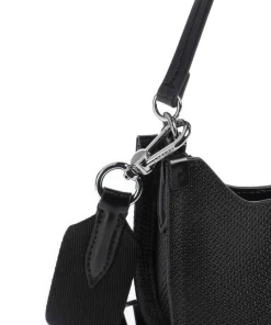 Chantaco Classics Schultertasche geprägtes Rindsleder schwarz