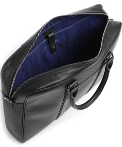 Charles Aktentasche 14″ genarbtes Leder schwarz
